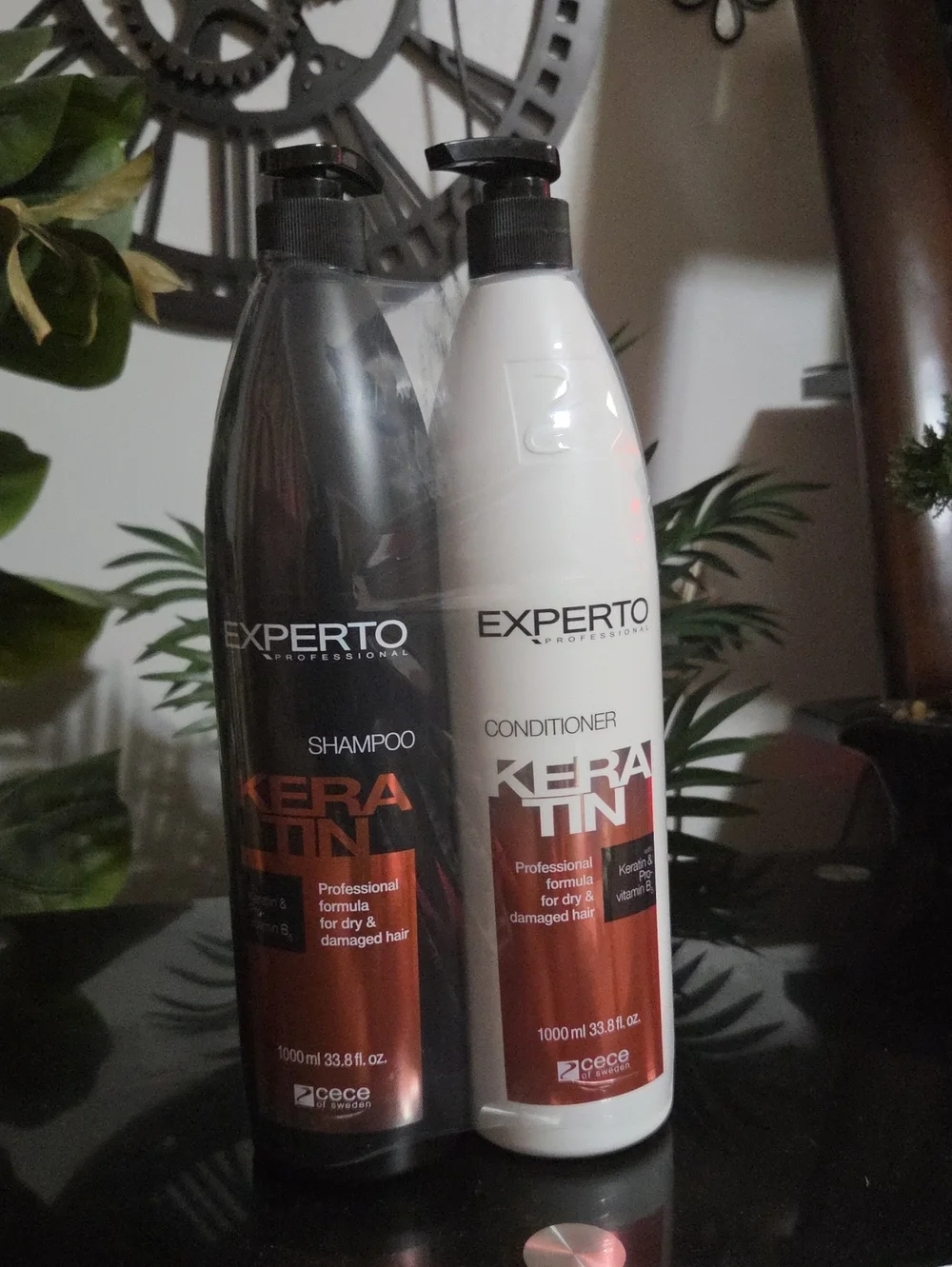 Keratin Shampoo & Conditioner Set - Black & White